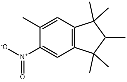 1H-Indene, 2,3-dihydro-1,1,2,3,3,5-hexamethyl-6-nitro- Struktur