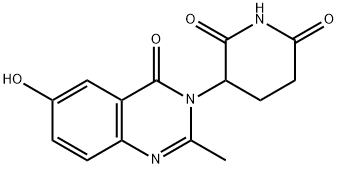 2,6-Piperidinedione, 3-(6-hydroxy-2-methyl-4-oxo-3(4H)-quinazolinyl)- Struktur