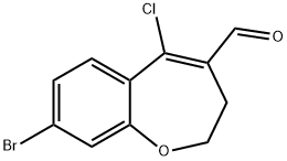 1-Benzoxepin-4-carboxaldehyde, 8-bromo-5-chloro-2,3-dihydro- Struktur