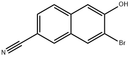 2-Naphthalenecarbonitrile, 7-bromo-6-hydroxy- Struktur