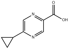 5-cyclopropylpyrazine-2-carboxylic acid Struktur