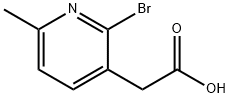 3-Pyridineacetic acid, 2-bromo-6-methyl- Struktur