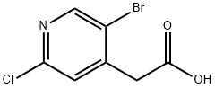 4-Pyridineacetic acid, 5-bromo-2-chloro- Struktur