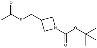 tert-butyl 3-[(acetylsulfanyl)methyl]azetidine-1-carboxylate Struktur