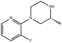 Piperazine, 1-(3-fluoro-2-pyridinyl)-3-methyl-, (3R)- Struktur