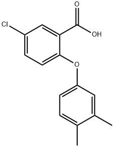 Benzoic acid, 5-chloro-2-(3,4-dimethylphenoxy)- Struktur