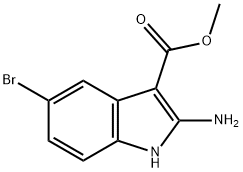 1H-Indole-3-carboxylic acid, 2-amino-5-bromo-, methyl ester Structure