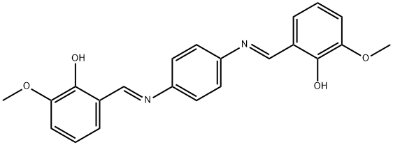 2,2'-[1,4-phenylenebis(nitrilomethylylidene)]bis(6-methoxyphenol) Struktur