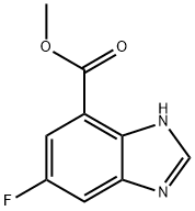 1H-Benzimidazole-7-carboxylic acid, 5-fluoro-, methyl ester Struktur