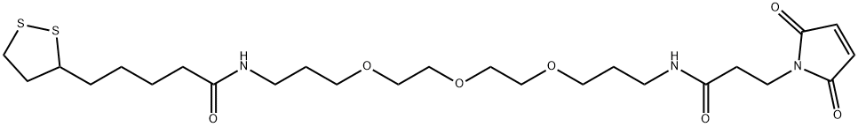 Lipoamide-PEG3-Mal Struktur