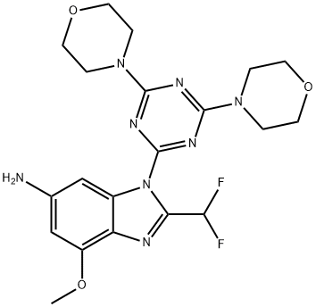 6-amino-4-methoxy analogue of ZSTK474 (Compound 10w) Struktur