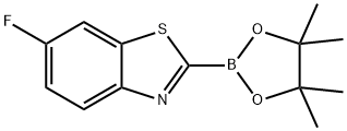 6-fluoro-2-(4,4,5,5-tetramethyl-1,3,2-dioxaborolan-2-yl)-1,3-benzothiazole Struktur