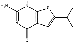 Thieno[2,3-d]pyrimidin-4(1H)-one, 2-amino-6-(1-methylethyl)- Struktur