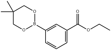 Benzoic acid, 3-(5,5-dimethyl-1,3,2-dioxaborinan-2-yl)-, ethyl ester Struktur