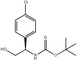 Carbamic acid, N-[(1R)-1-(4-chlorophenyl)-2-hydroxyethyl]-, 1,1-dimethylethyl ester Struktur