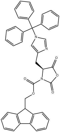 N-α-Fmoc-N-im-trityl-L-histidine N-carboxyanhydride Struktur