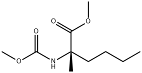 L-Norleucine, N-(methoxycarbonyl)-2-methyl-, methyl ester Struktur