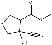 3-Thiophenecarboxylic acid, 4-cyanotetrahydro-4-hydroxy-, methyl ester Struktur