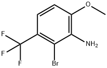 Benzenamine, 2-bromo-6-methoxy-3-(trifluoromethyl)- Struktur