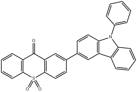 2- (9- phenyl- 9H-carbazol-3-yl)-10,10- dioxide-9H-thioxanthen-9- one Struktur