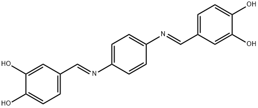 4,4'-[1,4-phenylenebis(nitrilomethylylidene)]di(1,2-benzenediol) Struktur