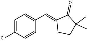 Cyclopentanone, 5-[(4-chlorophenyl)methylene]-2,2-dimethyl-, (E)- (9CI) Struktur