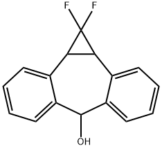 1,1-DIFLUORO-1,1A,6,10B-TETRAHYDRODIBENZO[A,E]CYCLOPROPA[C][7]ANNULEN-6-OL Struktur