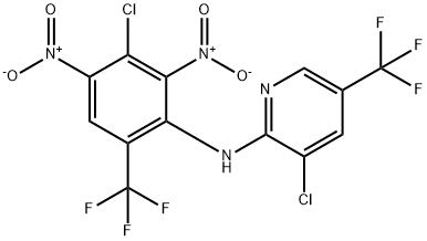 2-Pyridinamine, 3-chloro-N-[3-chloro-2,4-dinitro-6-(trifluoromethyl)phenyl]-5-(trifluoromethyl)- Struktur