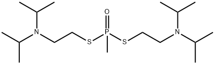 BIS(S,S-(2-DIISOPROPYLAMINOETHYL)METHYLPHOSPHONODITHIOLATE Struktur