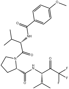 N-(4-METHOXYBENZOYL)-L-VALYL]-N-[(1S)-3,3,3-TR IFLUOR-1-ISOPROPYL2-OXOPROPYL]-L-PROLINAMIDE Struktur