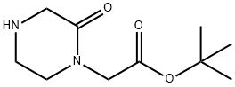 1-Piperazineacetic acid, 2-oxo-, 1,1-dimethylethyl ester Struktur