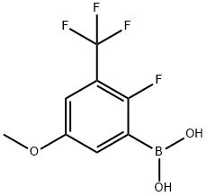 Boronic acid, B-[2-fluoro-5-methoxy-3-(trifluoromethyl)phenyl]- Struktur