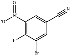 Benzonitrile, 3-bromo-4-fluoro-5-nitro- Struktur