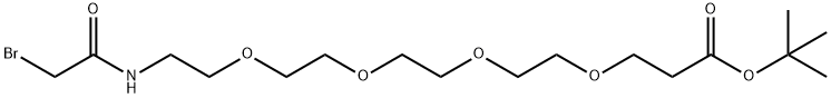 Bromoacetamido-PEG4-t-Butyl Ester Struktur