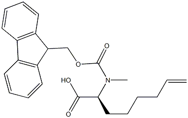 Fmoc-L-2-methylamino-7-octenoic acid Struktur