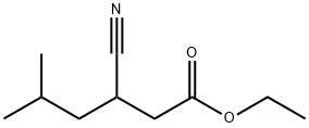 Hexanoic acid, 3-cyano-5-methyl-, ethyl ester Struktur