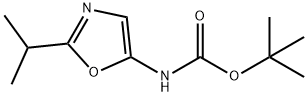 tert-butyl N-[2-(propan-2-yl)-1,3-oxazol-5-yl]carbamate Struktur