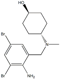 Cyclohexanol, 4-[[(2-amino-3,5-dibromophenyl)methyl]methylamino]-, trans- Struktur