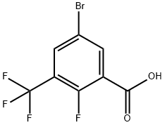 Benzoic acid, 5-bromo-2-fluoro-3-(trifluoromethyl)- Struktur