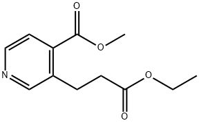 3-Pyridinepropanoic acid, 4-(methoxycarbonyl)-, ethyl ester Struktur