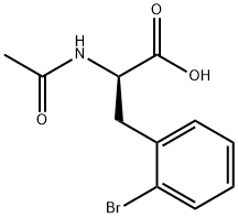 (2R)-2-acetamido-3-(2-bromophenyl)propanoic acid Struktur