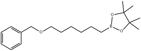 2-[6-(Benzyloxy)hexyl]-4,4,5,5-tetramethyl-1,3,2-dioxaborolane Struktur