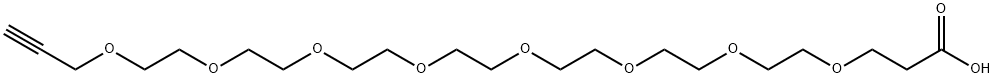 Propargyl-PEG8-acid Struktur