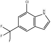 1H-Indole, 7-chloro-5-(trifluoromethyl)- Struktur