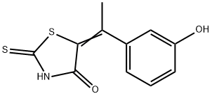 5-(m-Hydroxy-α-methylbenzylidene)-2-thioxothiazolidin-4-one Struktur