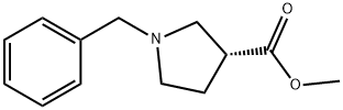 3-Pyrrolidinecarboxylic acid, 1-(phenylmethyl)-, methyl ester, (3R)- Struktur