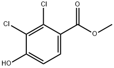 Benzoic acid, 2,3-dichloro-4-hydroxy-, methyl ester Struktur