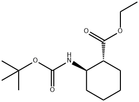 (1R,2R)-ethyl 2-(tert-butoxycarbonyl)cyclohexanecarboxylate Struktur