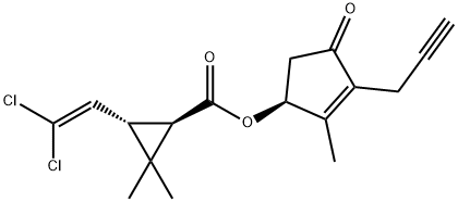 D-trans propargyl chloride pyrethroid Struktur