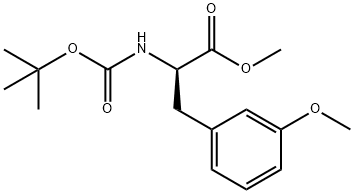 (R)-methyl 2-((tert-butoxycarbonyl)amino)-3-(3-methoxyphenyl)propanoate Struktur